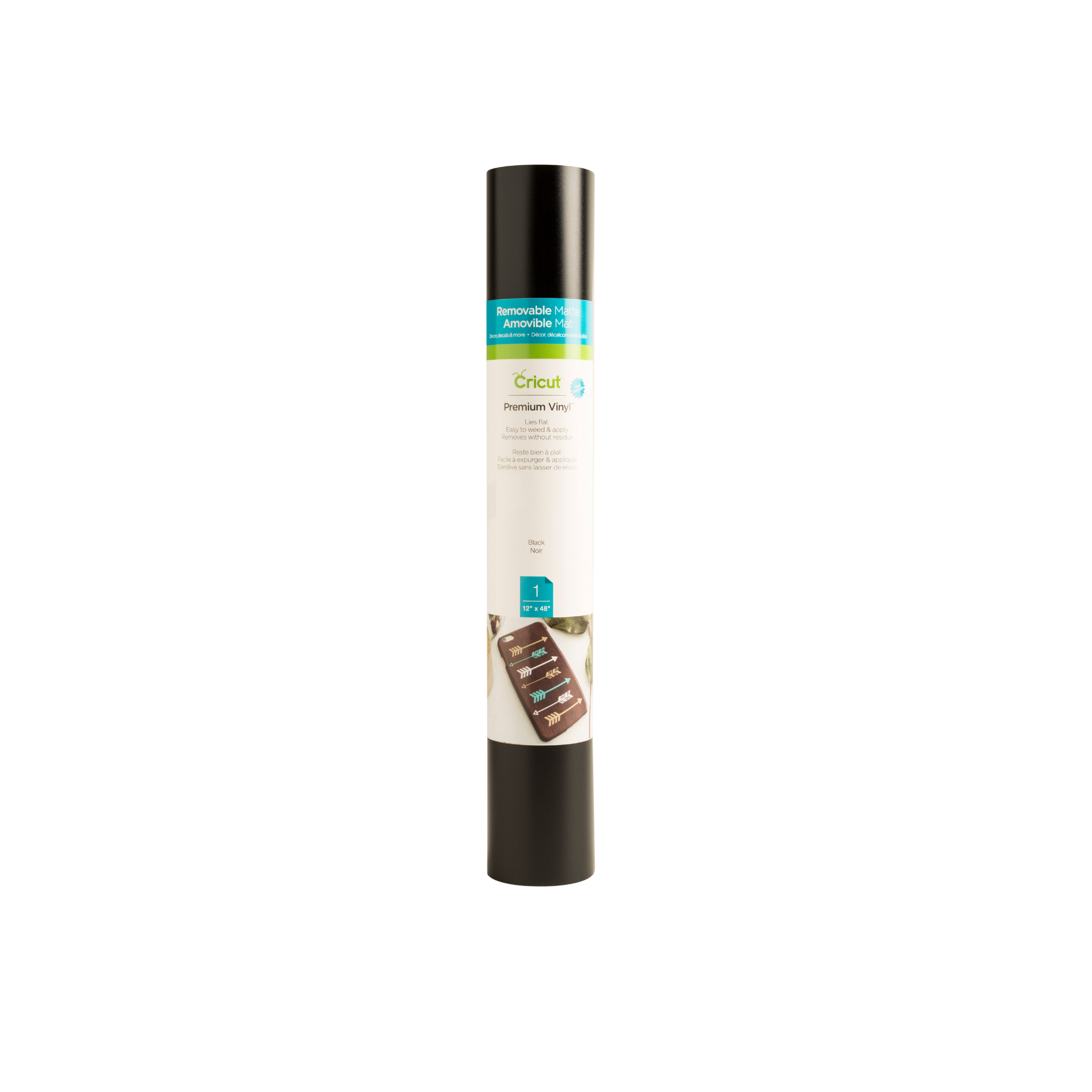 Cricut Premium Vinyl Removable 30.5 cm X 122 cm (Black)